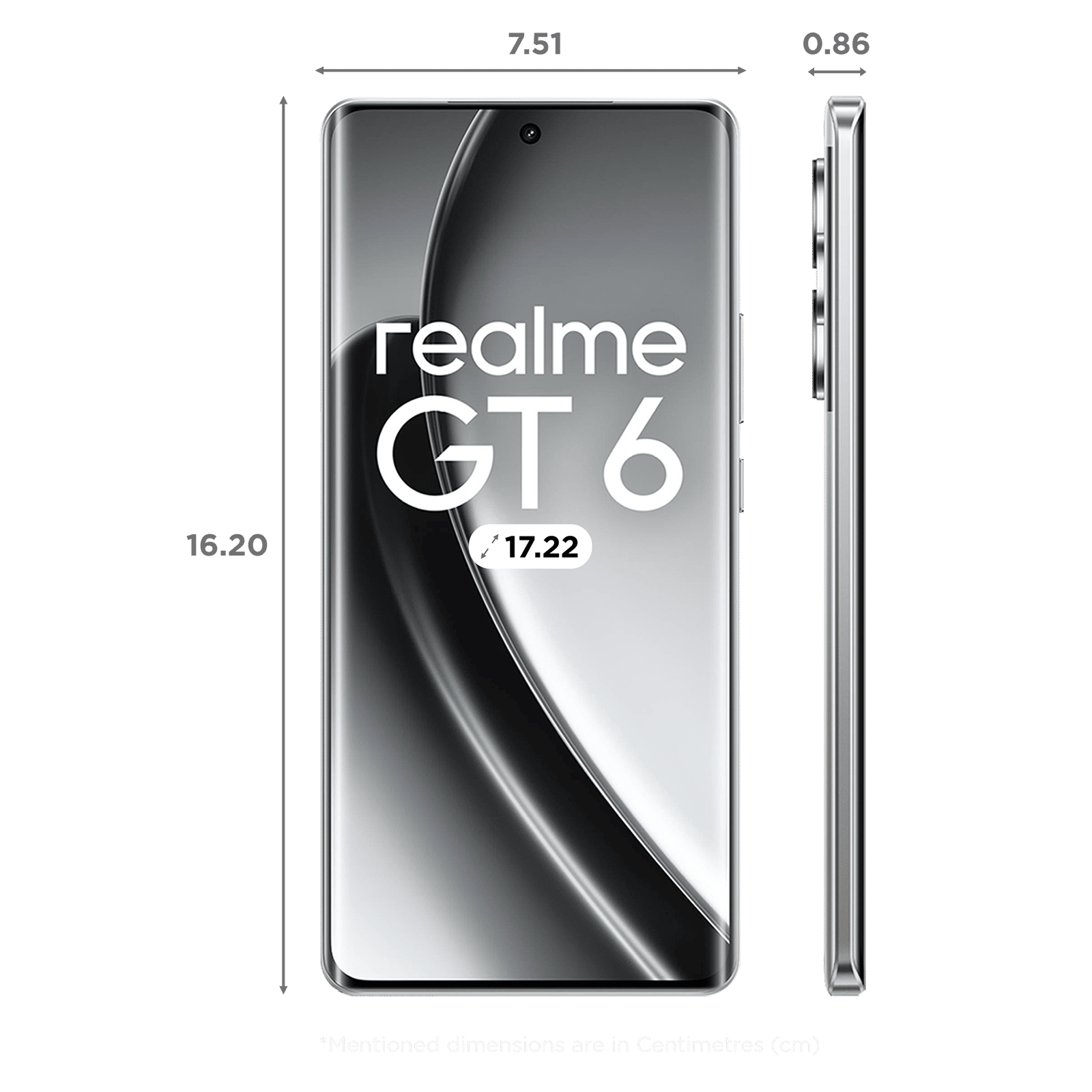 Buy realme GT 6 5G (16GB RAM, 512GB, Fluid Silver) Online - Croma